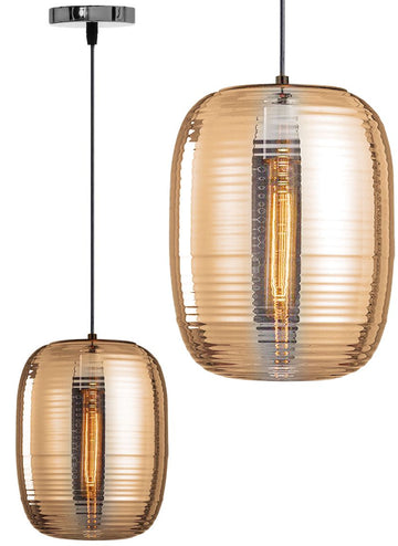 LAMPA WISZĄCA SZKLANA LOFT AMBER APP567-1CP