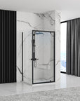 Kabina Prysznicowa Narożna Rea Rapid Swing Black 90x80