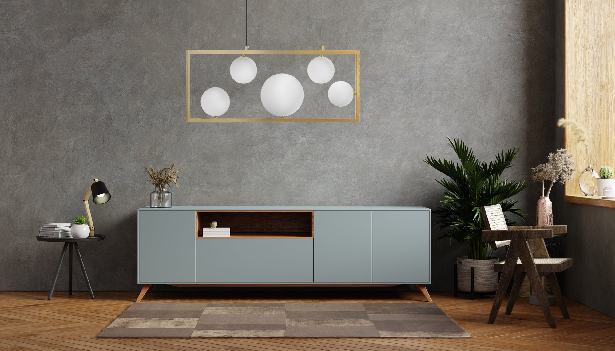 Lampa Wisząca APP1020-5CP Złota  5