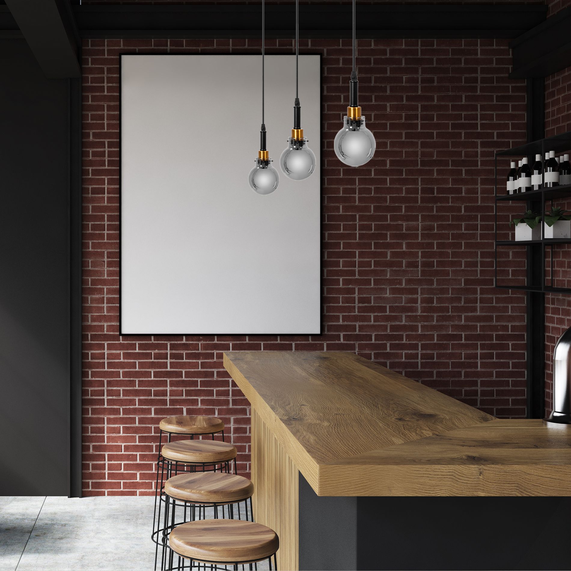 Lampa Wisząca APP1124-1CP Black Gold