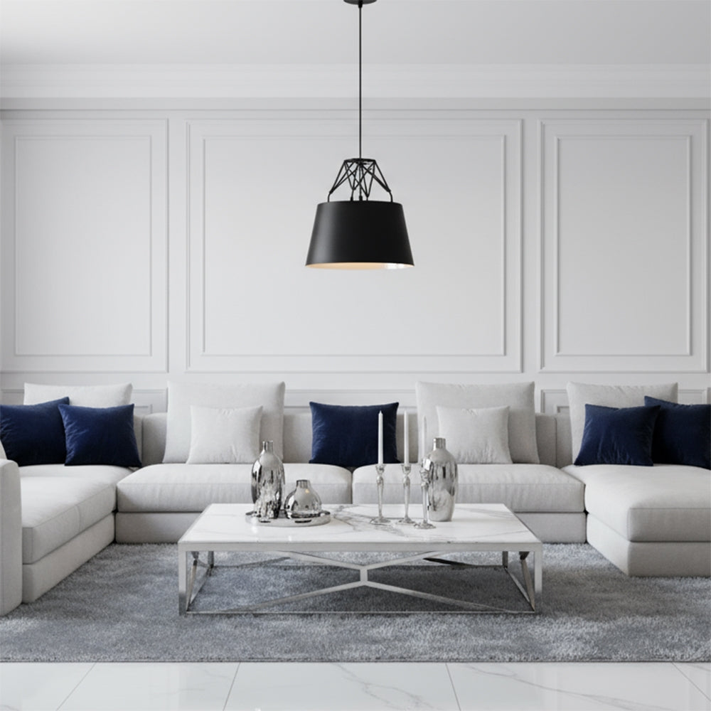 Lampa Sufitowa Wisząca Metalowa APP422-1CP Czarna  5