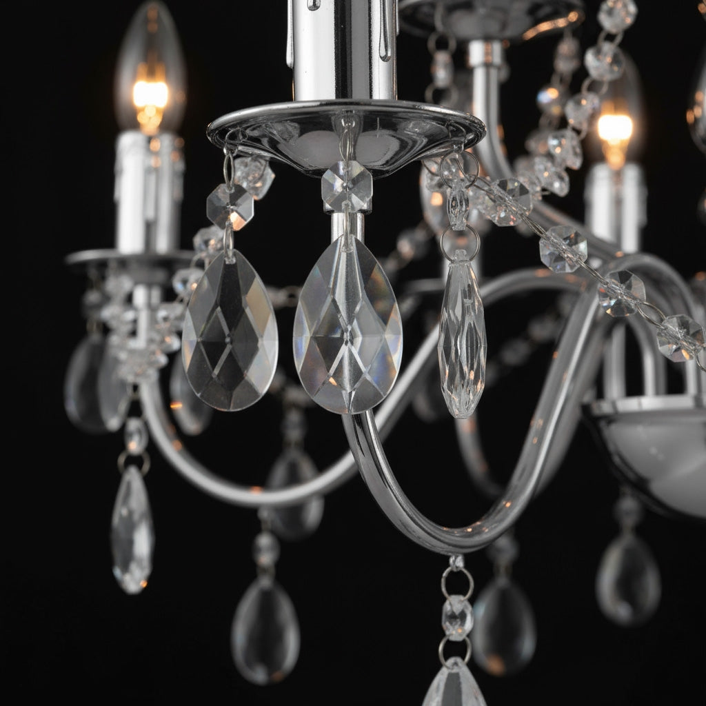 Lampa Sufitowa Wisząca Ebt016-9cp Chrom  3