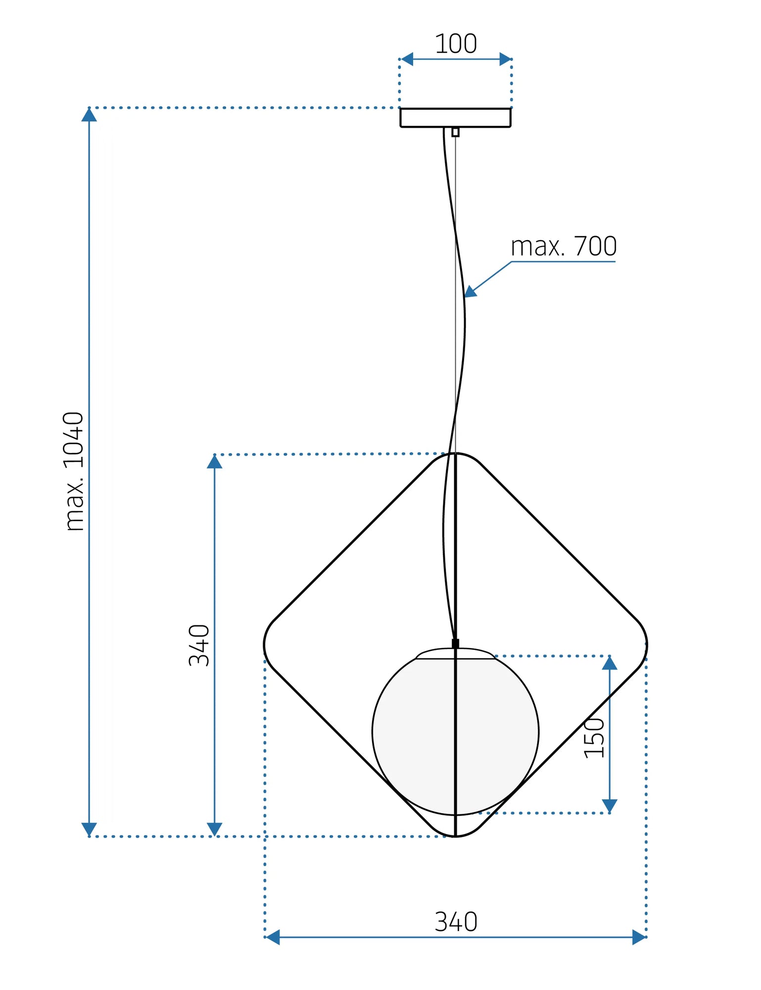 Lampa Wisząca APP1017-1CP  5