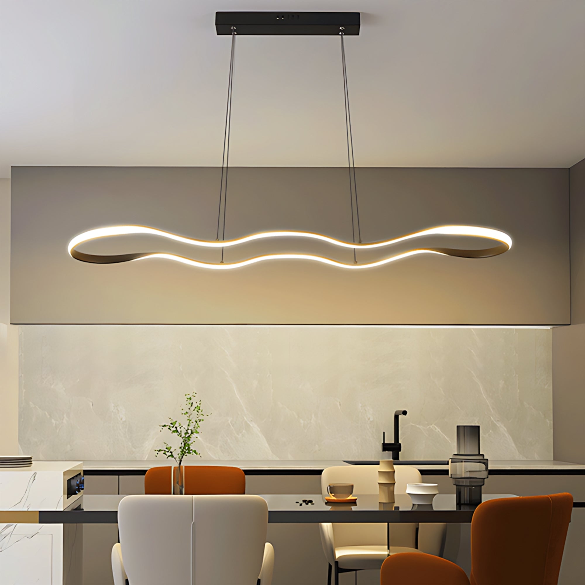 Lampa Sufitowa Wisząca Led Lhj026-cp Czarna  3