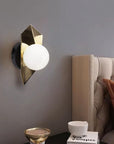 LAMPA ŚCIENNA KINKIET APP1411-W CZARNO/ZŁOTA