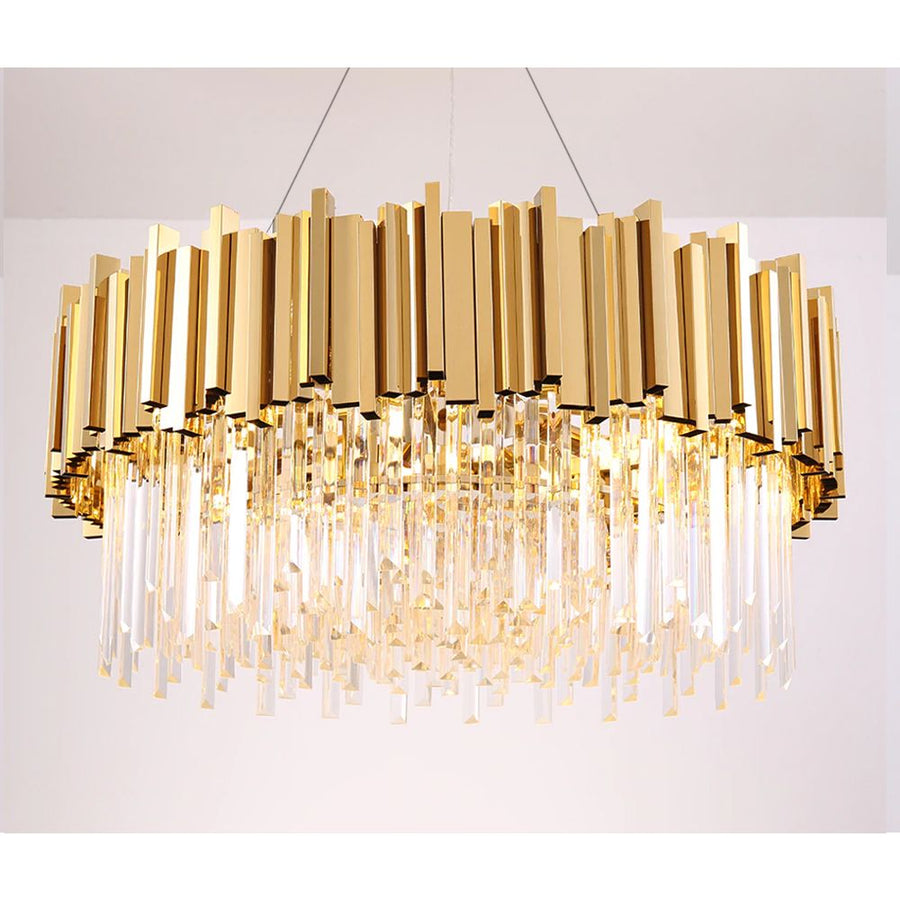 Lampa sufitowa kryształowa APP601-C Złota