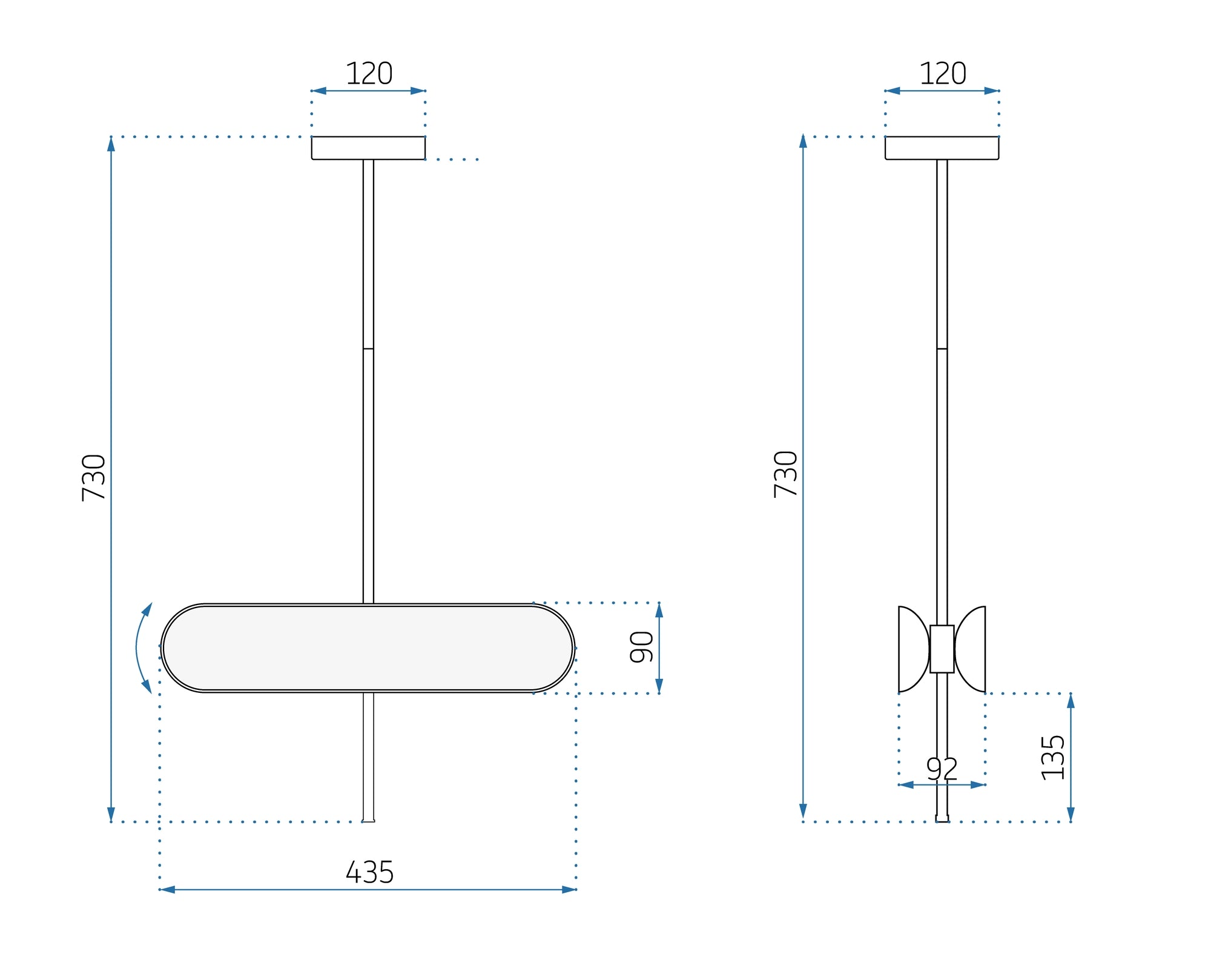 Lampa Sufitowa Wisząca LED APP832-CP Złota  8
