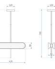 Lampa Sufitowa Wisząca LED APP832-CP Złota  8