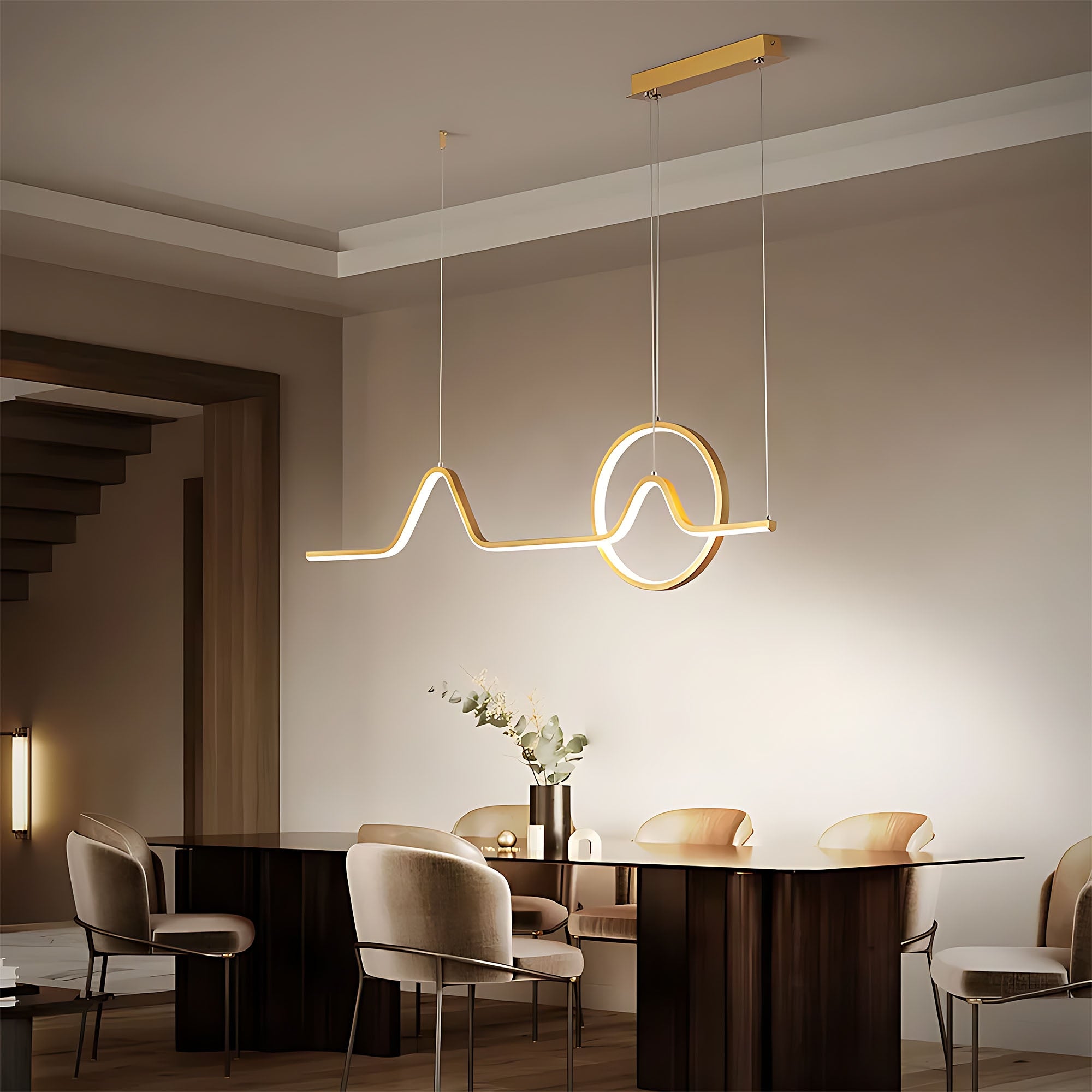 Lampa Wisząca Led Lhj022-cp 120 Cm Złota  12