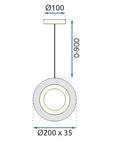Lampa Wisząca Kryształowa Led G119-1cp Złota  8