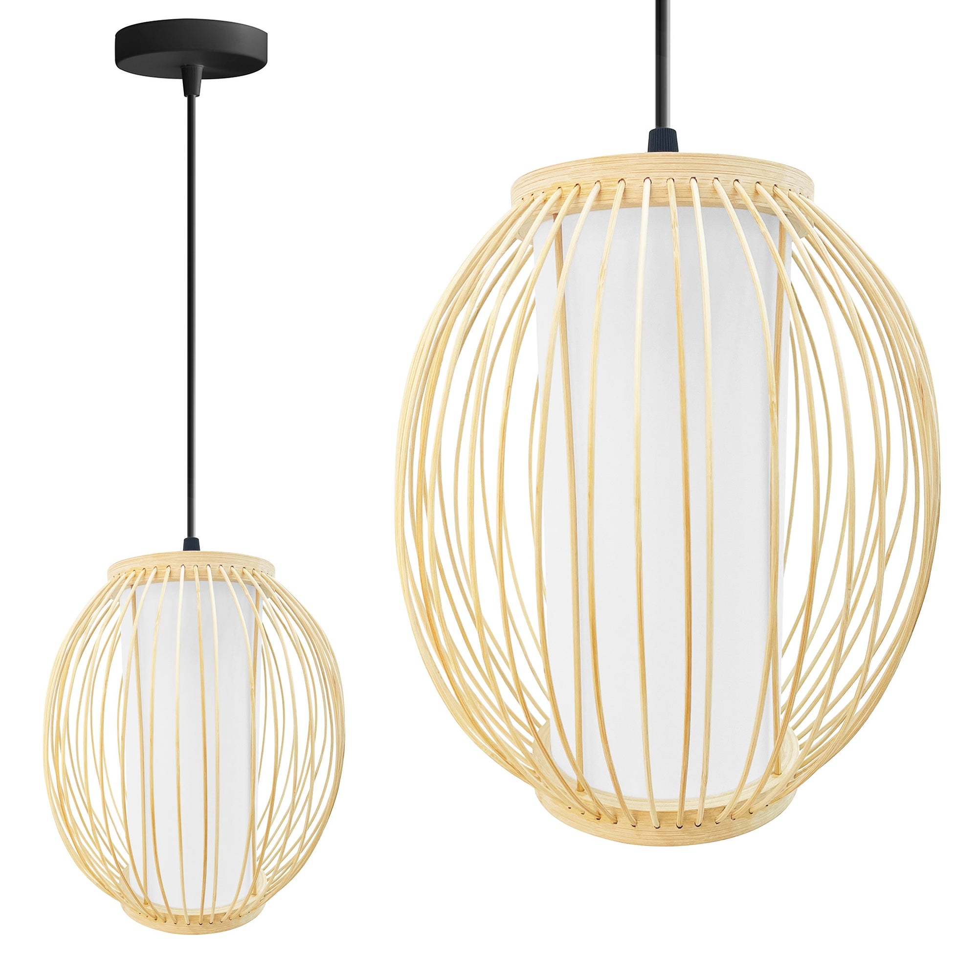 Lampa Wisząca Bambusowa APP1634-1CP  1