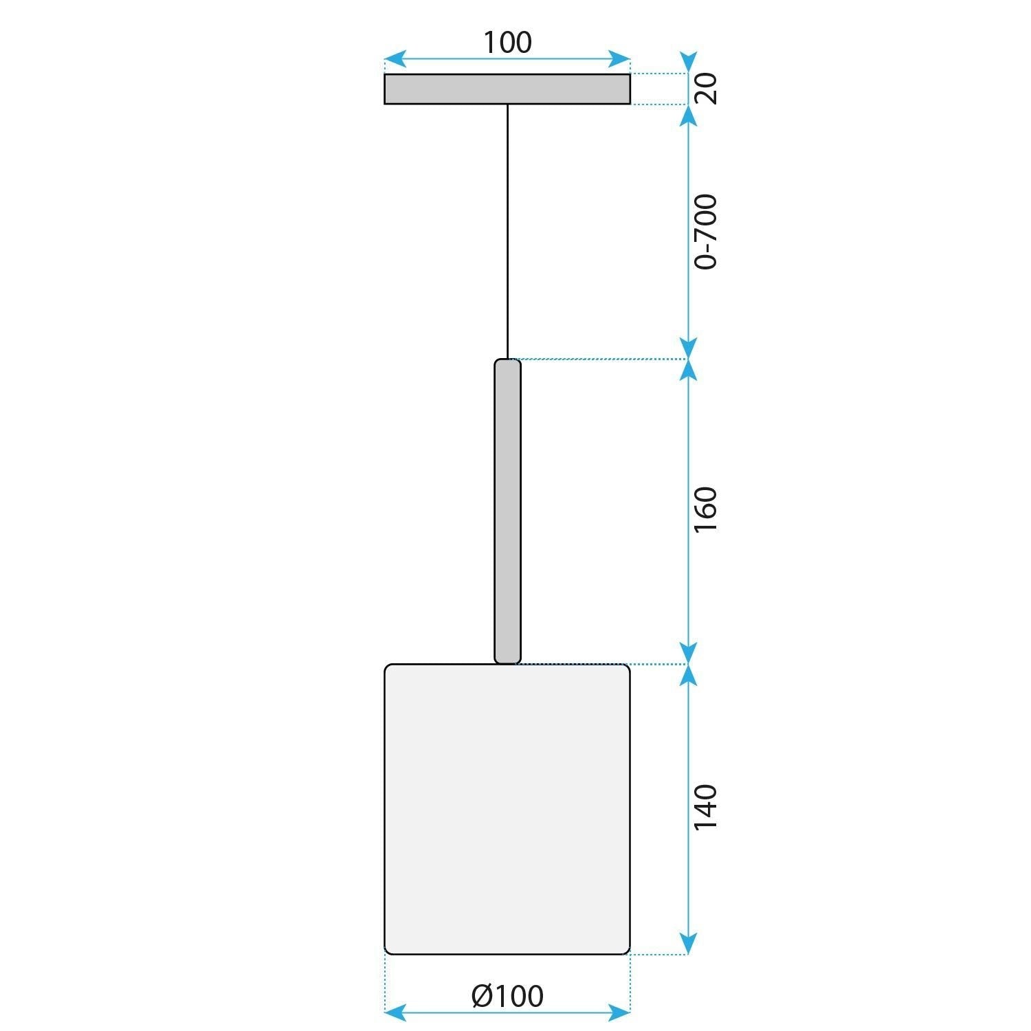 Lampa Sufitowa Wisząca Szklany Klosz APP1703-1CP Grey C  4