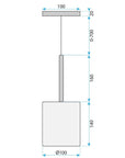 Lampa Sufitowa Wisząca Szklany Klosz APP1703-1CP Grey C  4