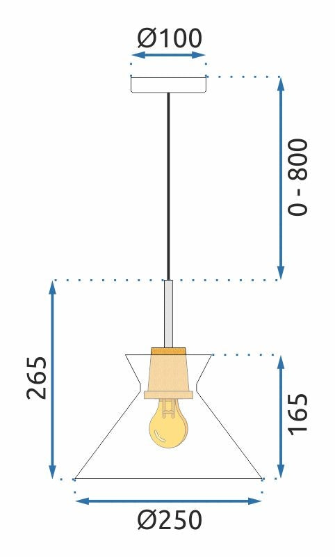 Lampa Wisząca APP1183-1CP B  8