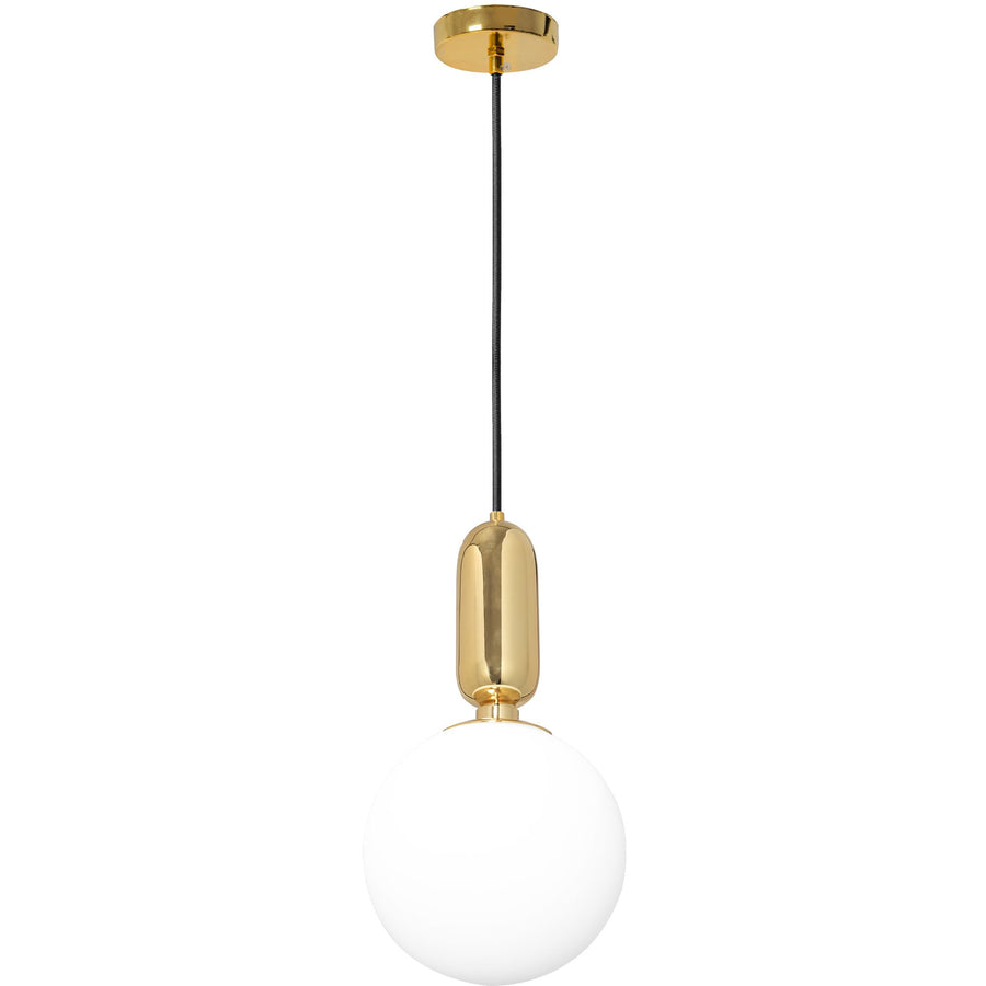 Lampa Sufitowa Wisząca Szklana Metalowa  APP474-1CP Złota