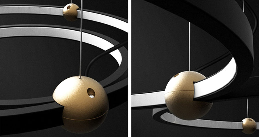 Lampa Ring led + pilot APP692-30-50 Czarna