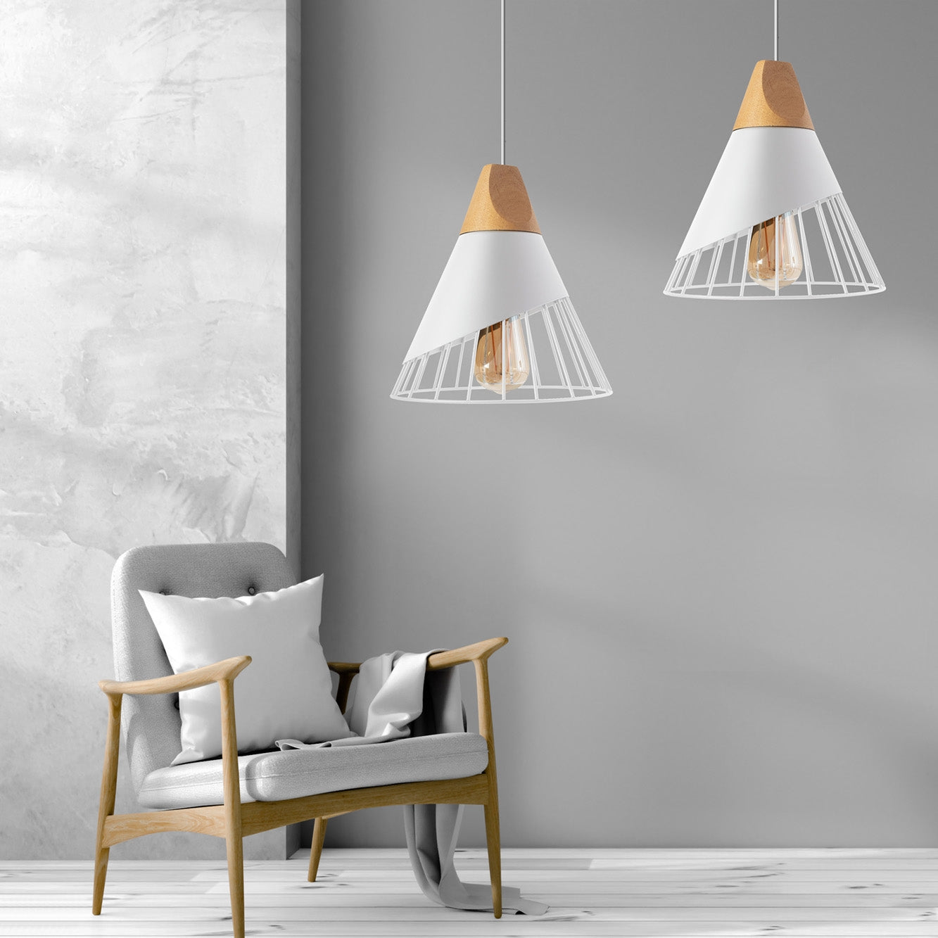 Lampa Sufitowa Wisząca Skandynawska Metal APP226-1CP  5