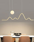 Lampa Wisząca Led Lhj034-cp 120 Cm Złota Szczotkowana  2