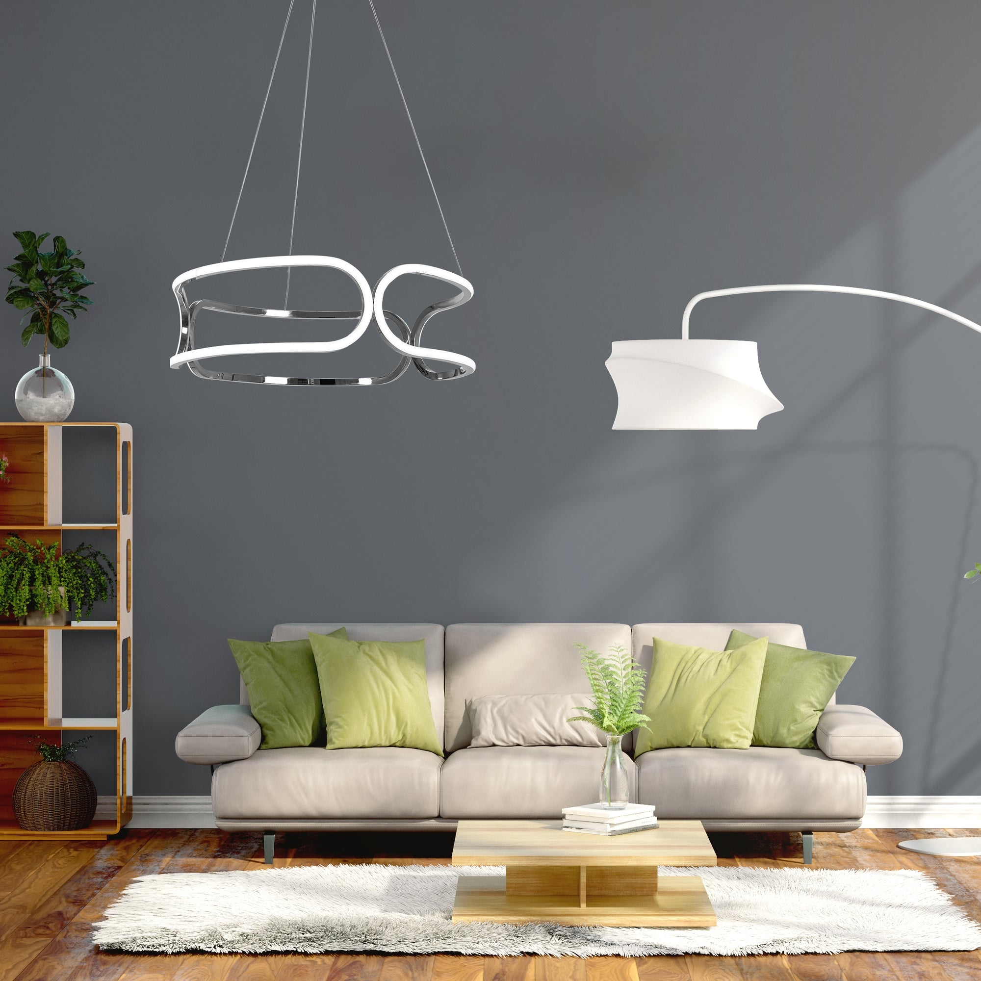 LAMPA SUFITOWA Z PILOTEM PLAFON LED APP792-CP  2