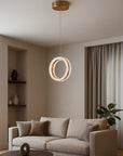 Lampa Sufitowa Wisząca Led Lhj098-cp Złota  3