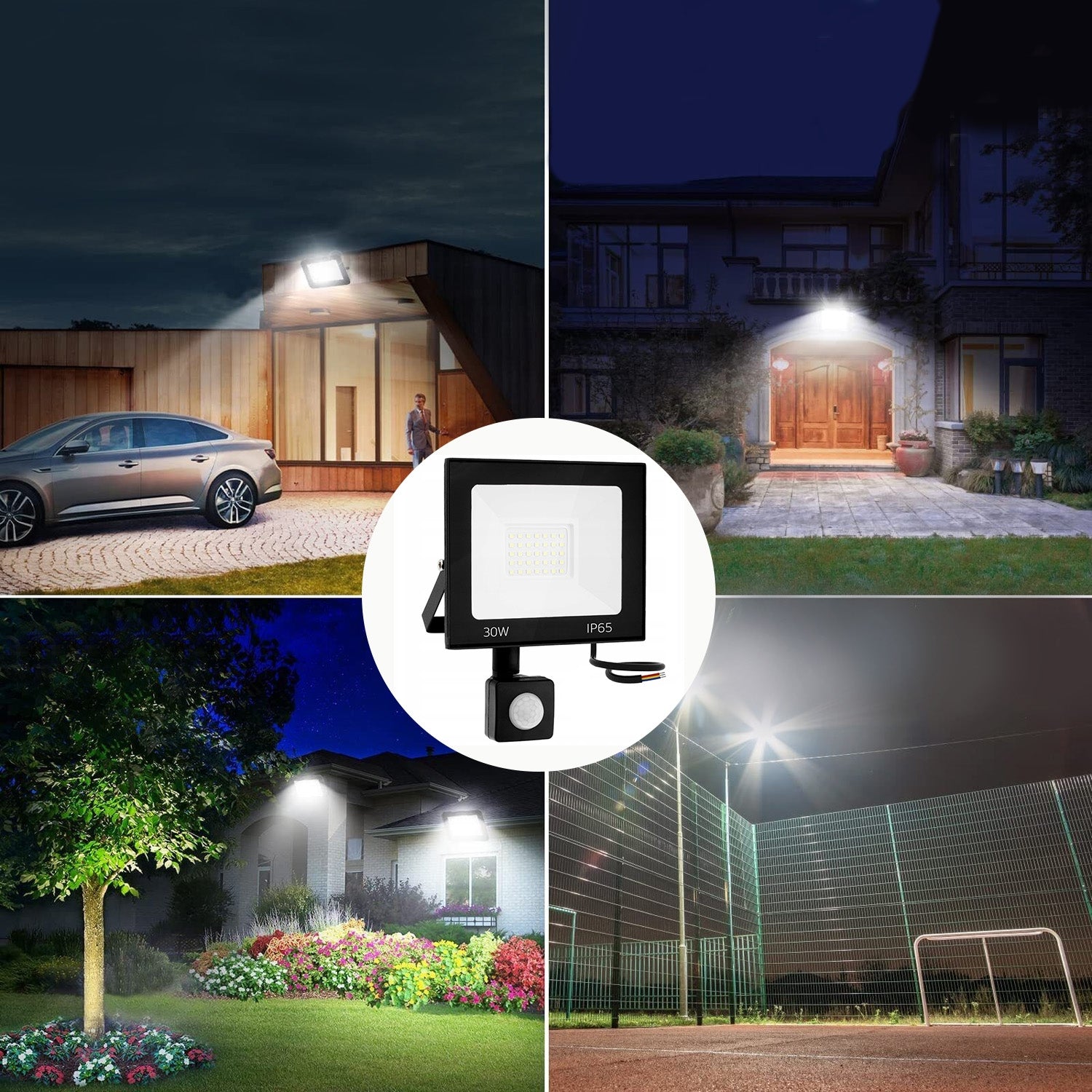 Halogen LED natynkowy z czujnikiem 30W RSL007-30NS Neutralna 4500K 6