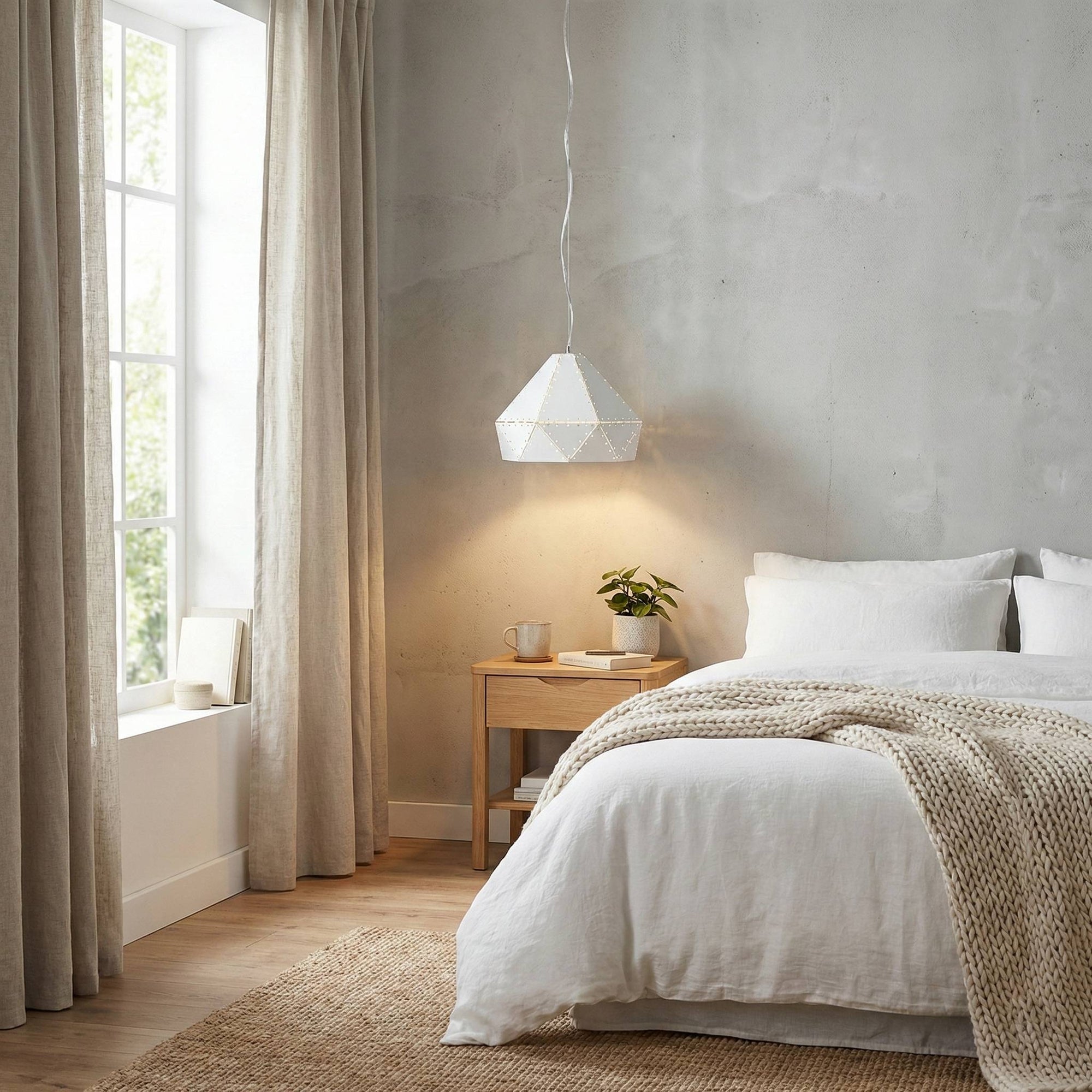 Lampa Sufitowa Wisząca Metalowa APP237-1CP Biała  4