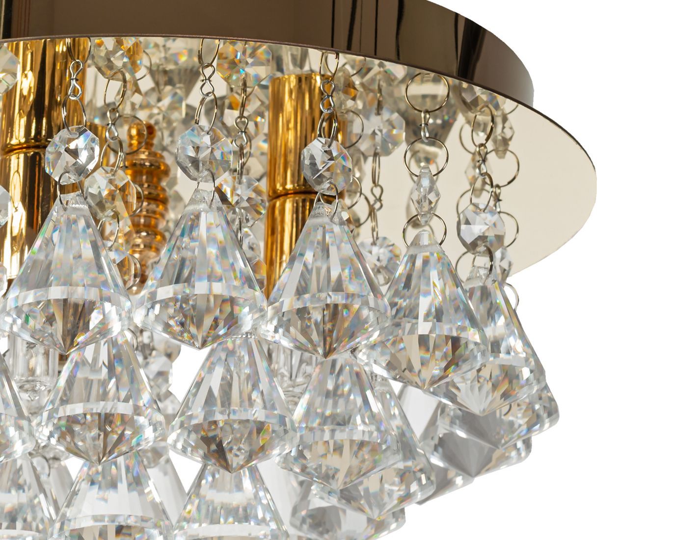 LAMPA KRYSZTAŁOWA PLAFON APP1038-3CP Złota