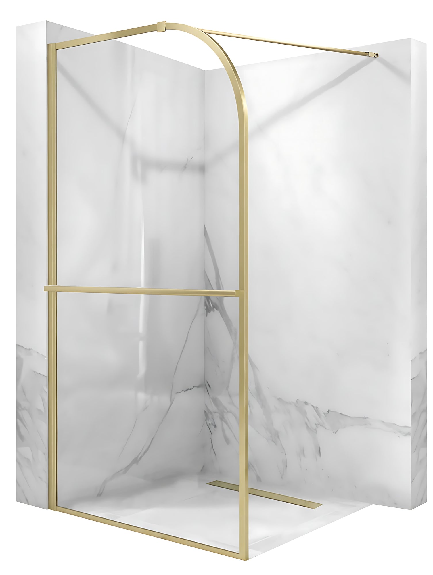 Ścianka Prysznicowa Rea Sky Brush Gold 120  2