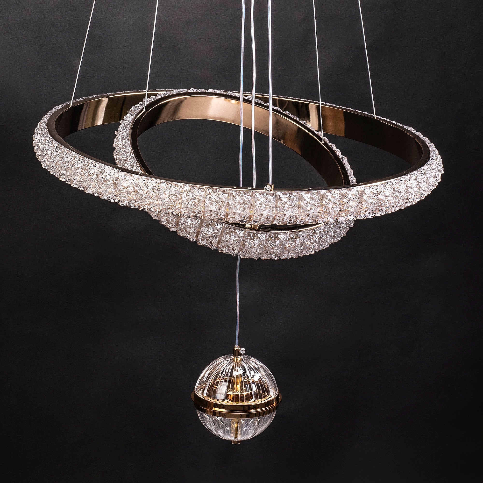 Lampa Sufitowa Wisząca G143-cp 50cm Złota  2