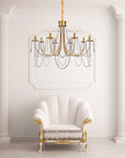 Lampa Kryształowa Żyrandol APP765-6CP Złota