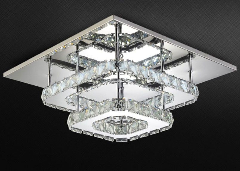 Lampa Sufitowa Kryształowa Plafon LED 24W APP410-C Neutralna  2