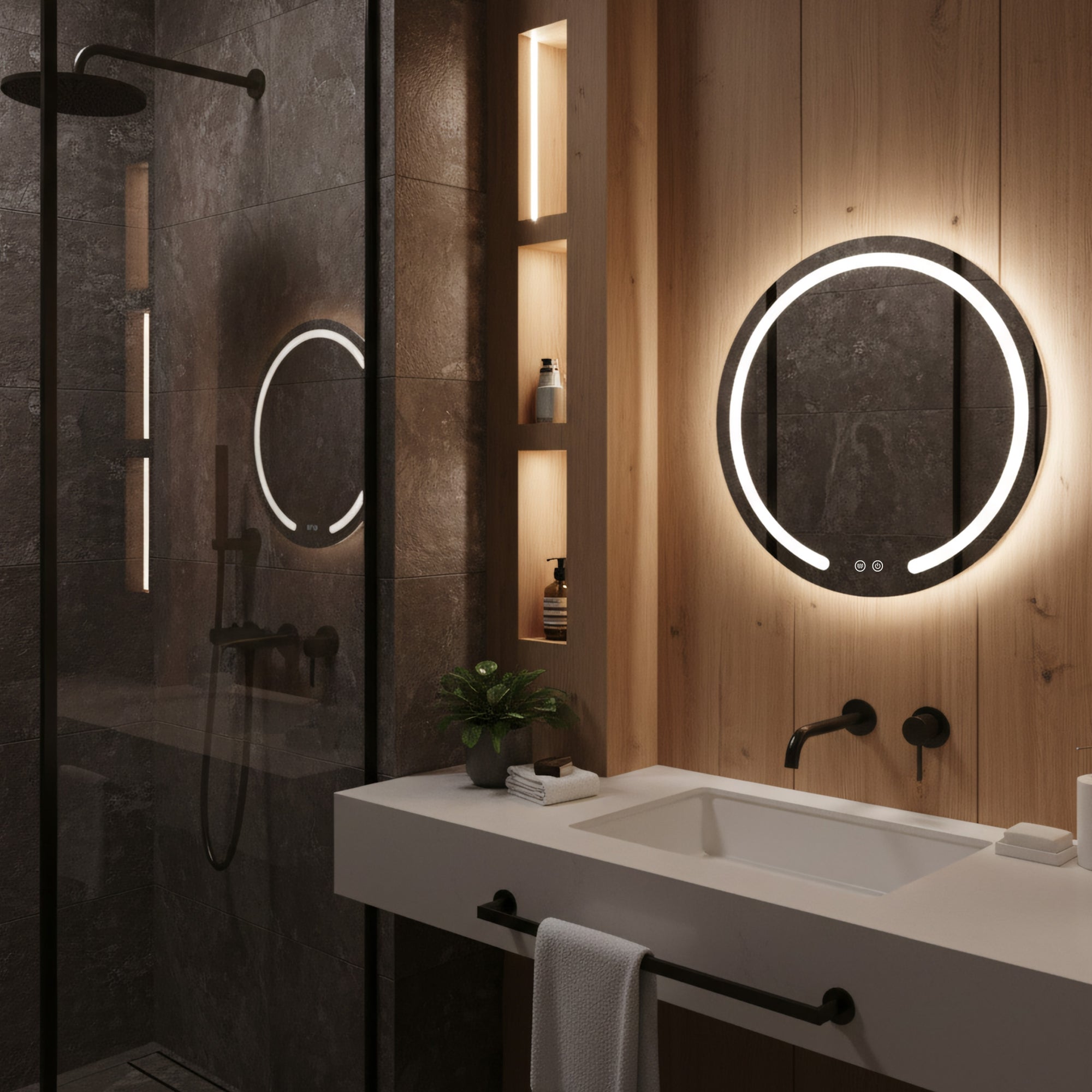 Lustro ścienne LED 60cm Modern  6