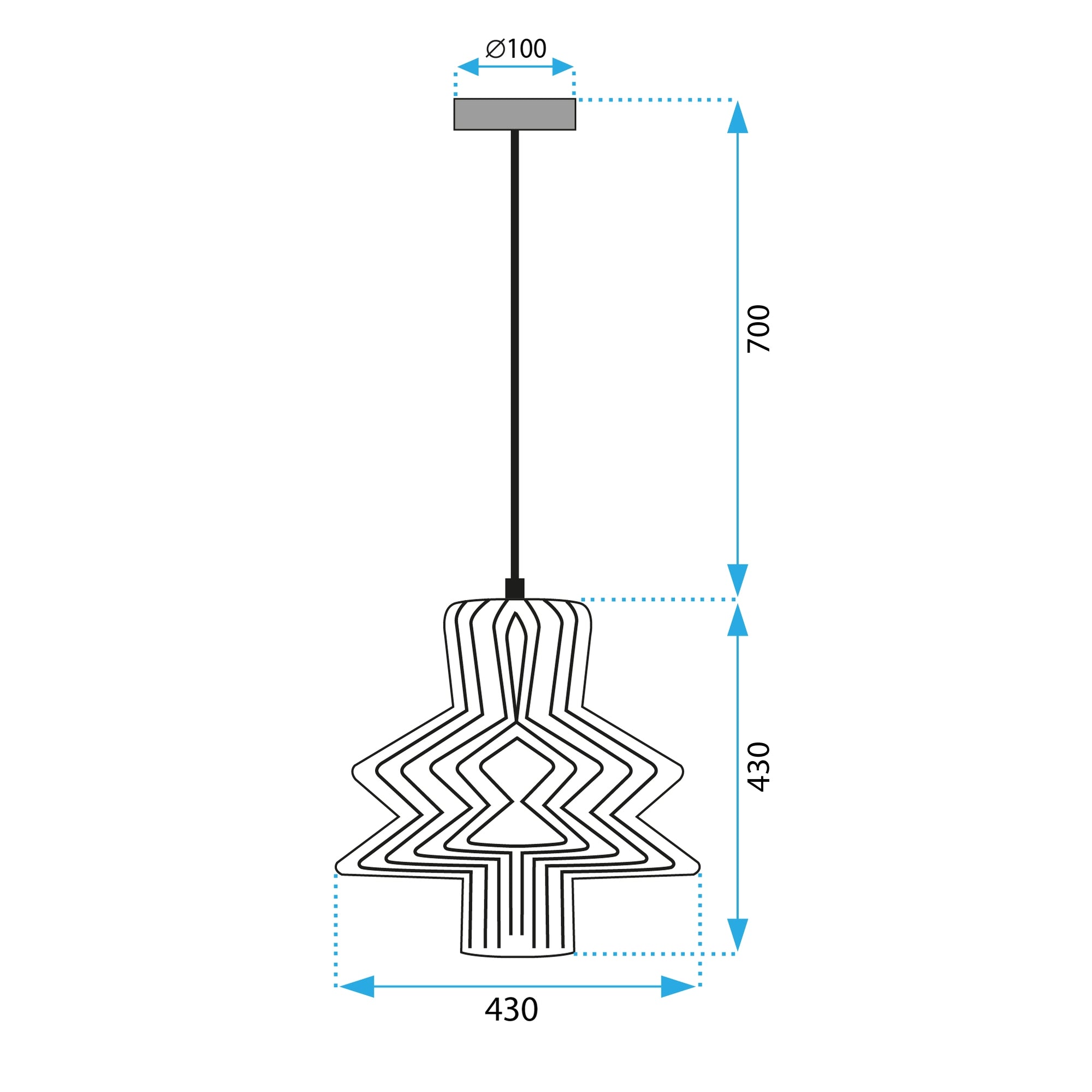 LAMPA SUFITOWA WISZĄCA APP1458-1CP  6