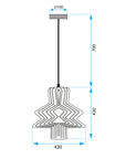 LAMPA SUFITOWA WISZĄCA APP1458-1CP  6