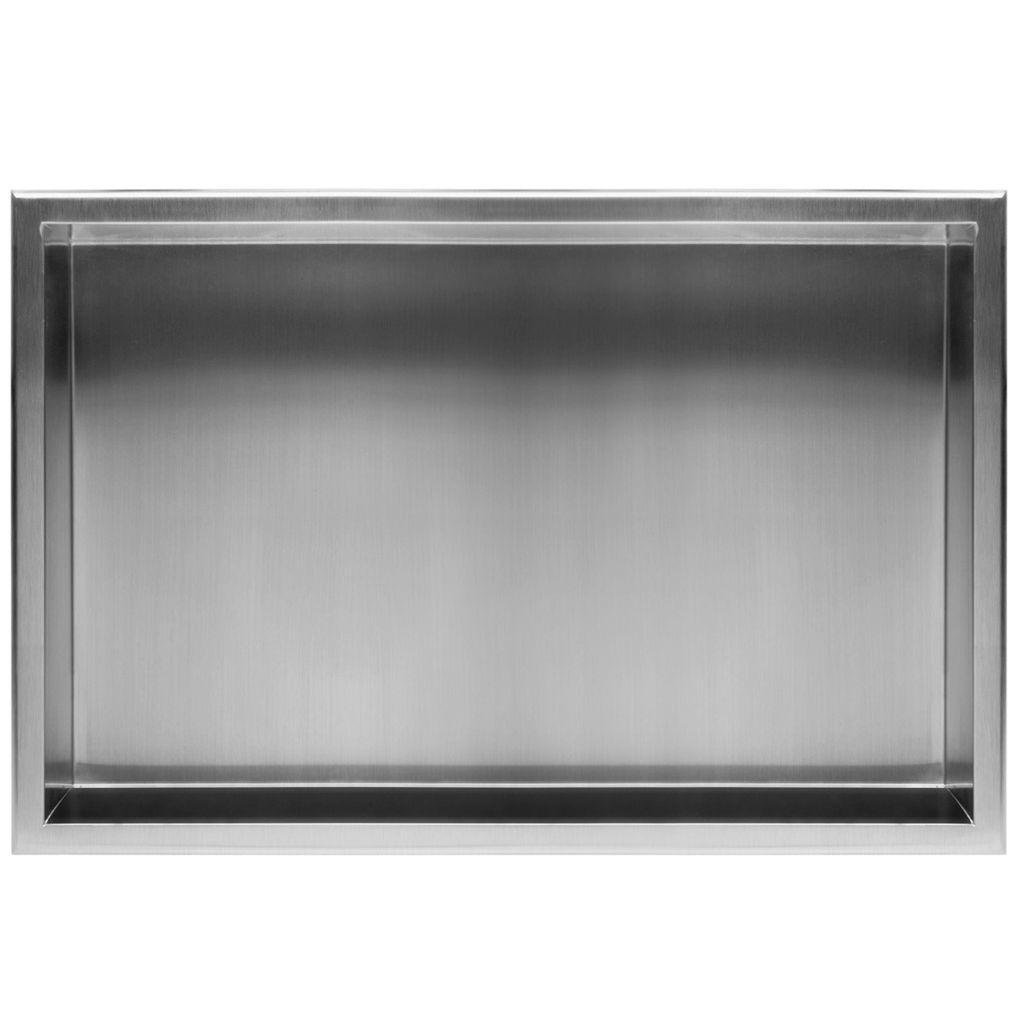 PÓŁKA WNĘKOWA ŁAZIENKOWA 30x60 stal szczotkowana