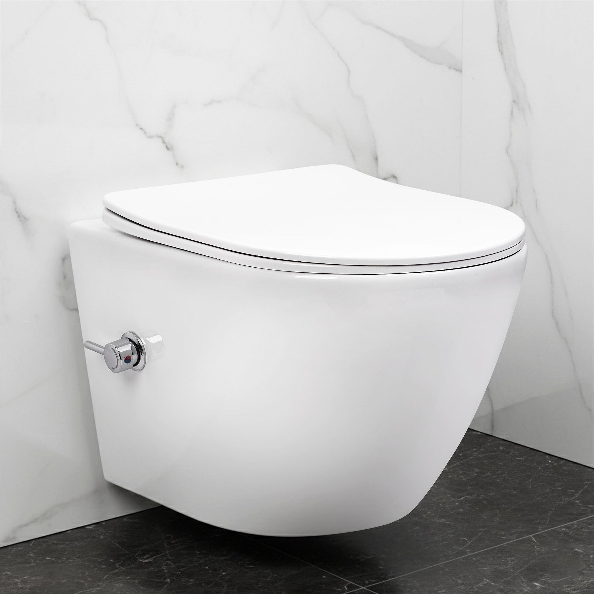Misa WC podwieszana REA Carlo Lux Rimless z funkcją bidetu  1