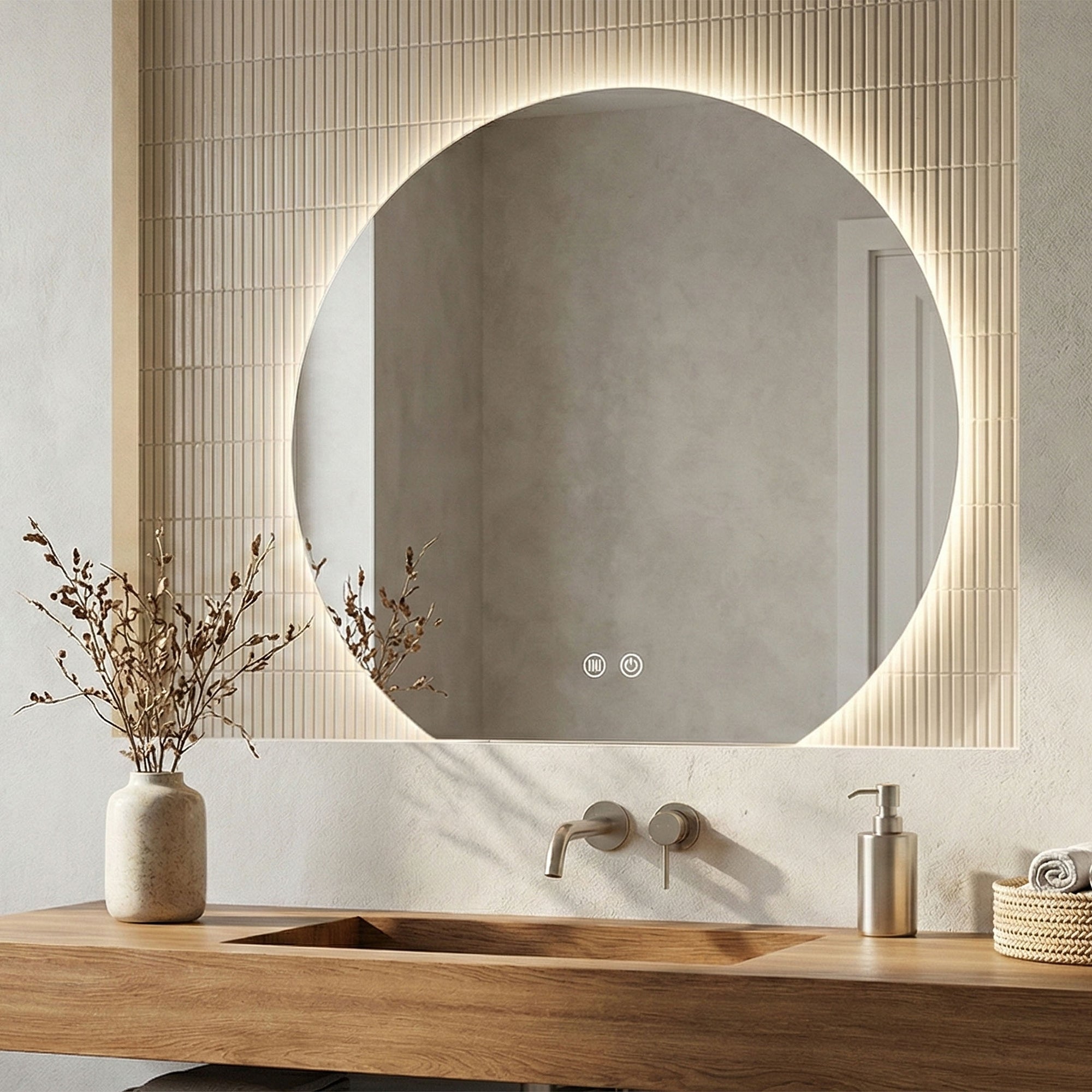Lustro ścienne LED 90cm Fabio  2