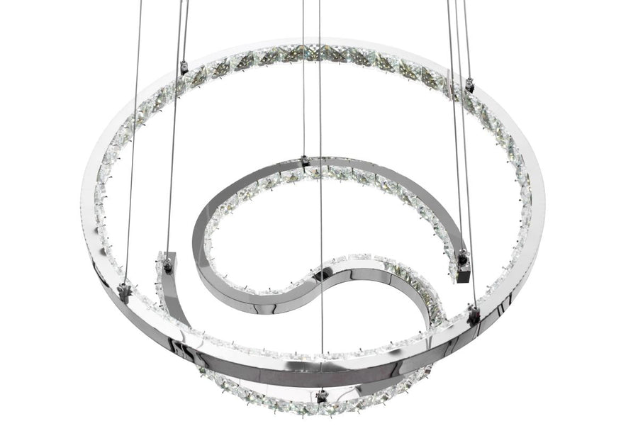 LAMPA KRYSZTAŁOWA WISZĄCA RING LED APP773-2CP