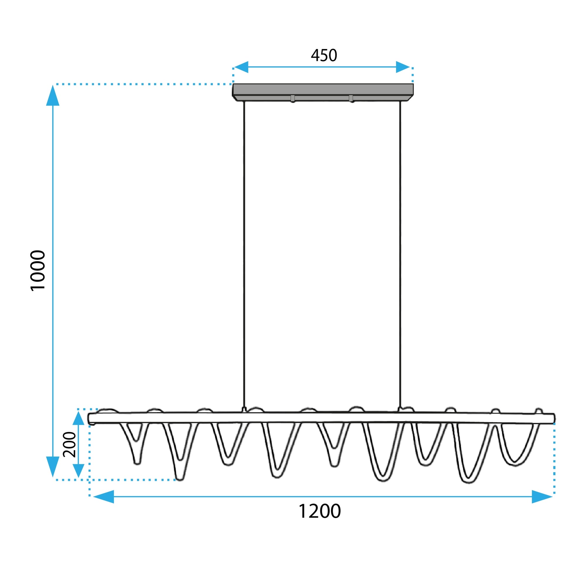 LAMPA SUFITOWA WISZĄCA LED APP1288-CP  8