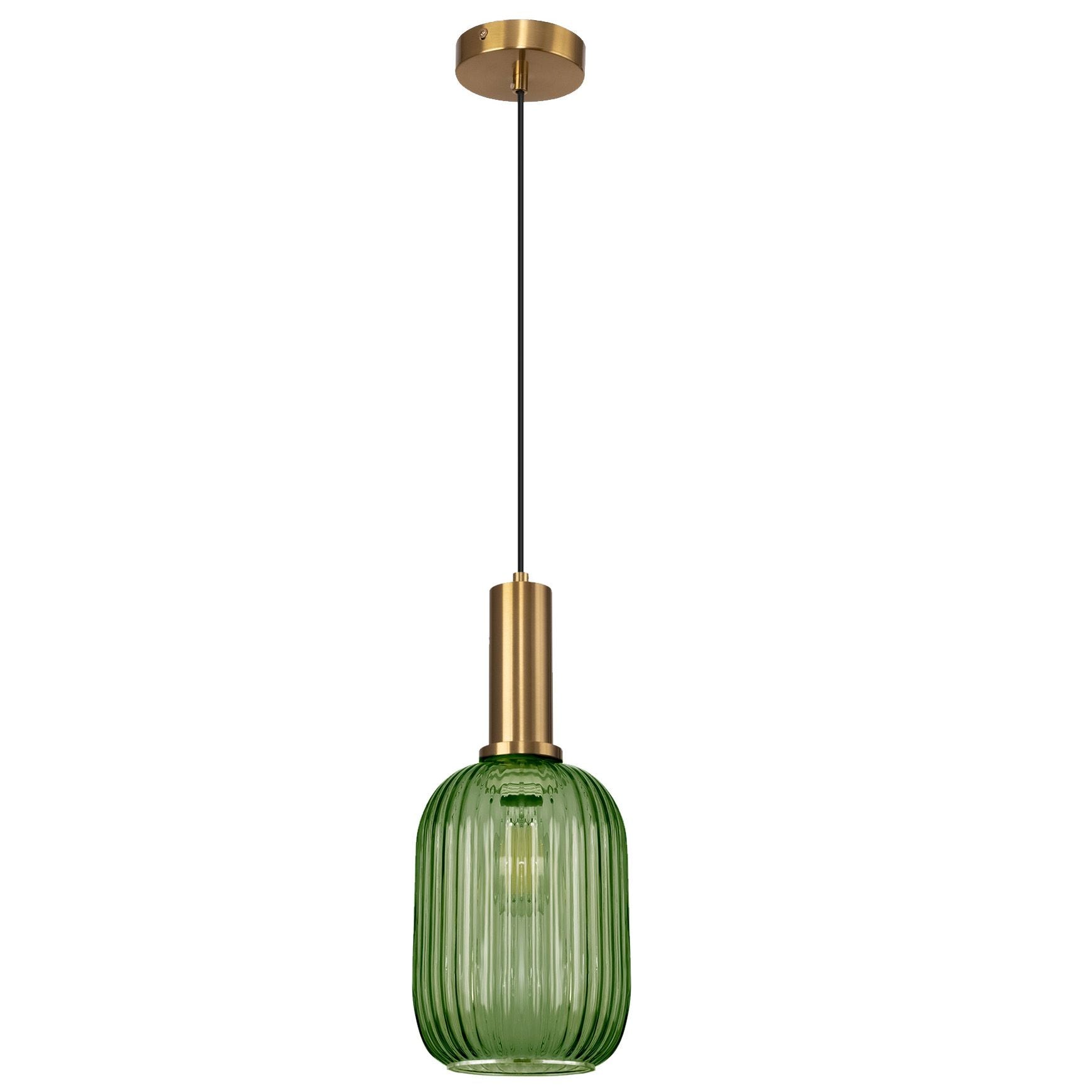 Lampa Sufitowa Wisząca Szklana APP459-1CP Zielona