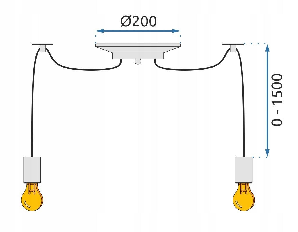 LAMPA APP682-10CP SPIDER ROPE  8