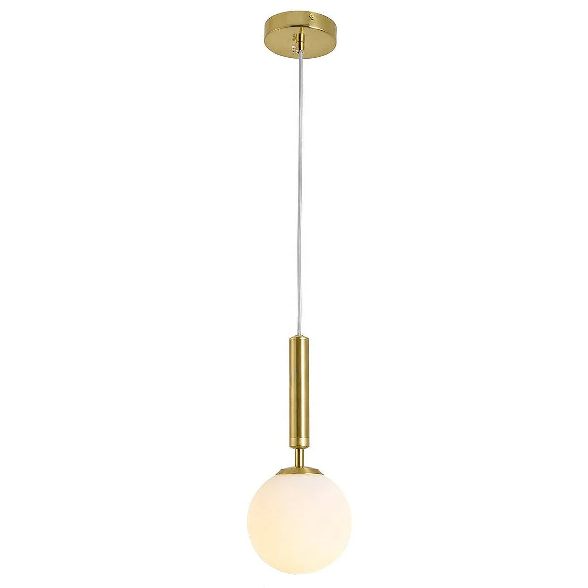 LAMPA WISZĄCA SZKLANA KULA G108-1W ZŁOTA E27  1