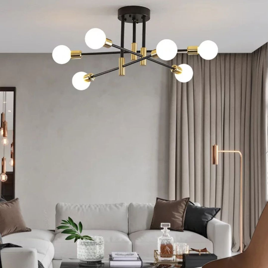 LAMPA SUFITOWA WISZĄCA APP733-8C Złota