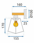 LAMPA ŚCIENNA KINKIET APP978-1W  6