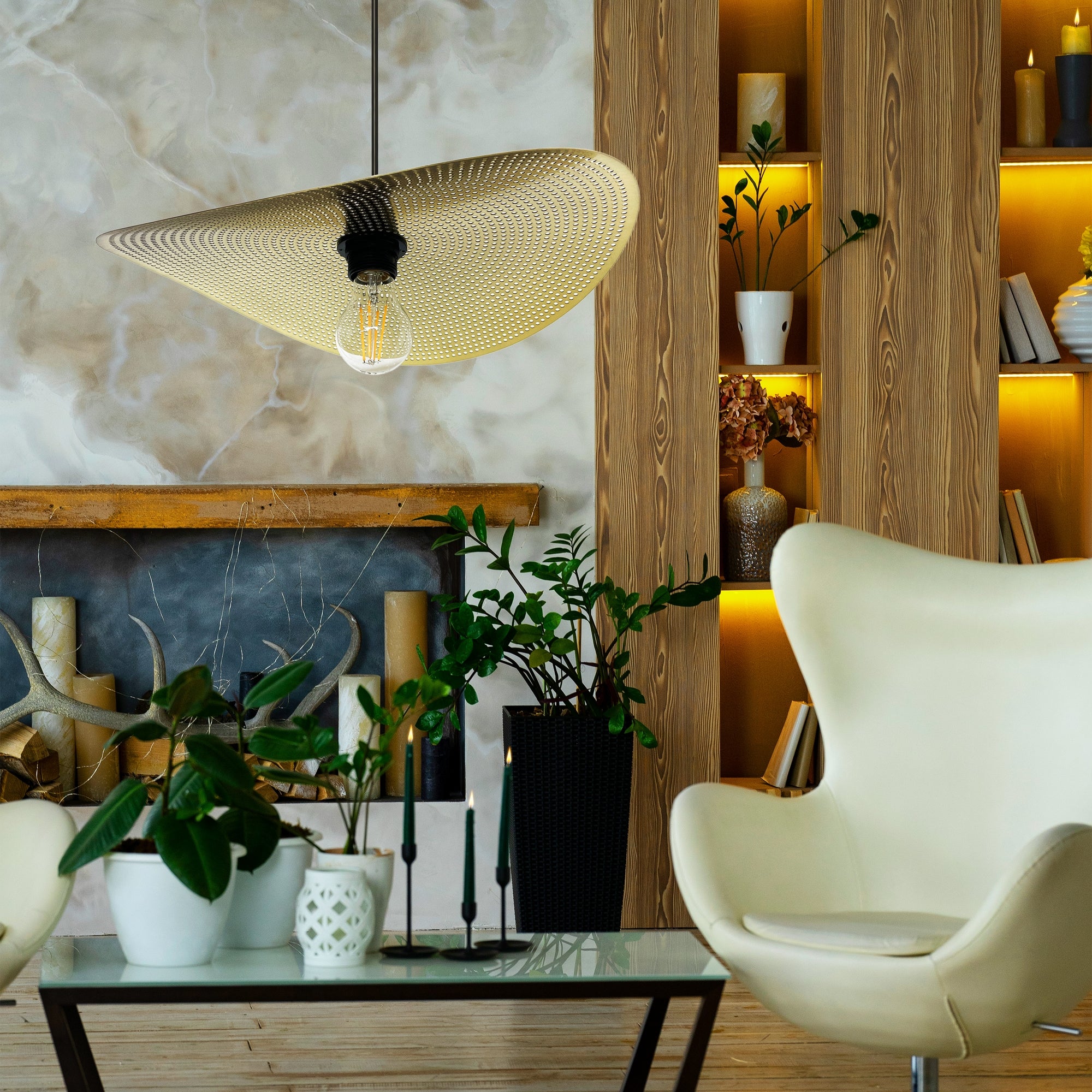 LAMPA SUFITOWA WISZĄCA APP1469-1CP czarno/złota  2