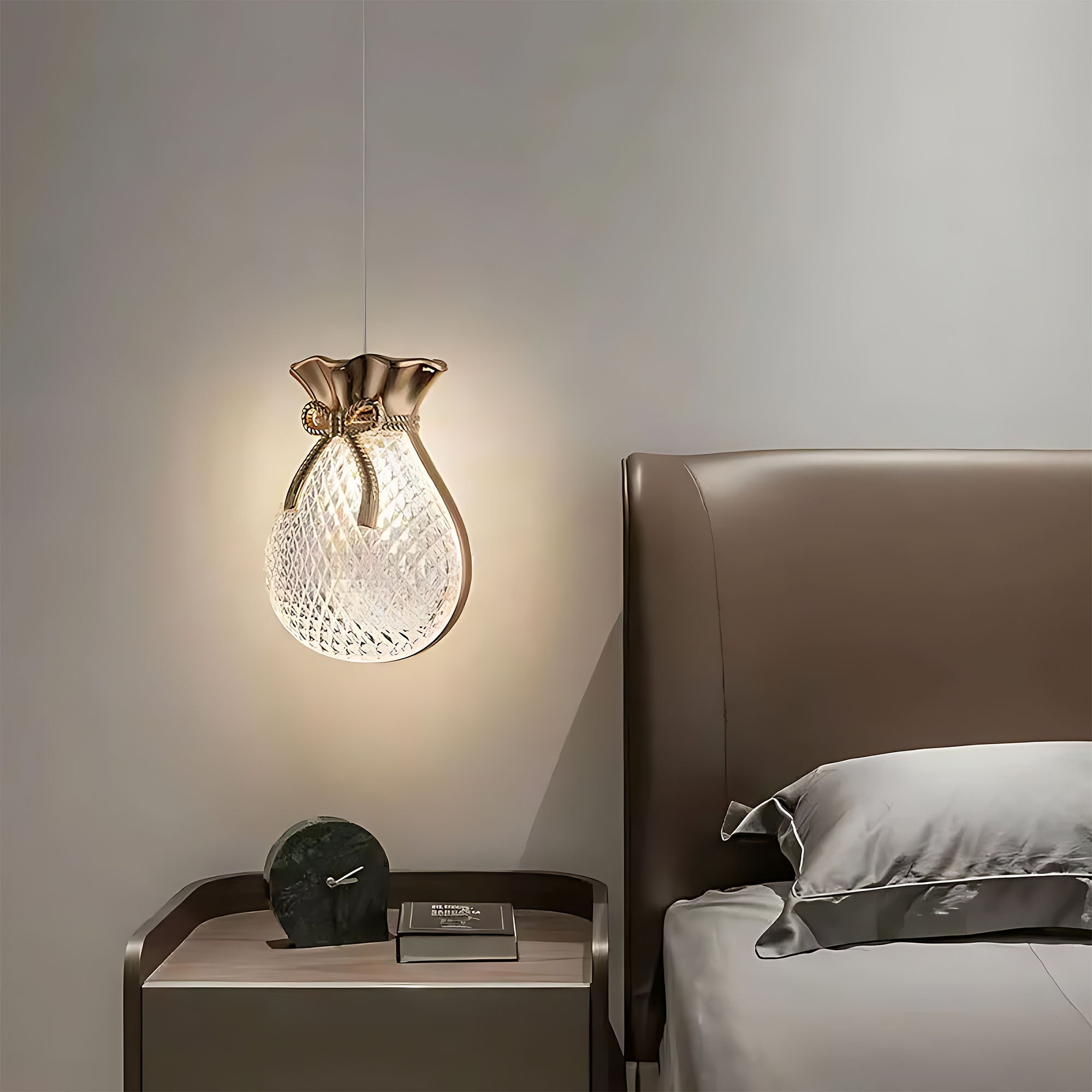 Lampa Sufitowa Wisząca Lhj107-1cp Jasne Różowe Złoto  9