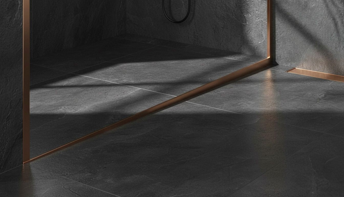 Listwa Spadkowa Brodzikowa 120cm Miedź Szczotkowana Prawy 5