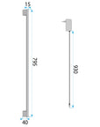 Kinkiet Ścienny Led Lhj063-w 80cm Czarny  9
