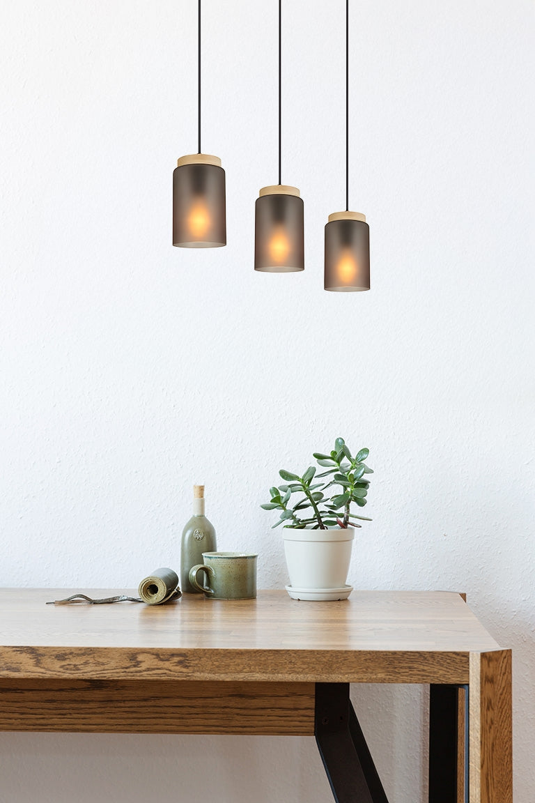 Lampa Sufitowa Wisząca APP1812-3CP Frosted Grey  4