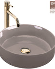 Umywalka nablatowa Rea Sami Beige Shiny  1